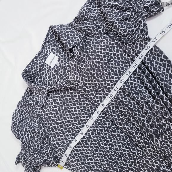 Skylar + Madison Diamond Print Shirred-Waist Mini Dress - Picture 6 of 11